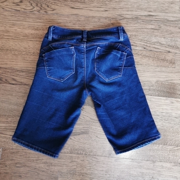 𝅺Bermuda Length Stretch Denim Shorts 0 - Picture 2 of 5